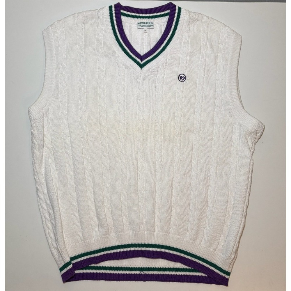 Vintage Wimbledon Men's Sweater Vest |  XL